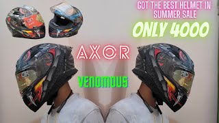 Axor Apex Venomous Helmet  Details Unboxing  Padding  Antifog  Dlock  Spoiler  Looks  Safety [upl. by Enelyw]