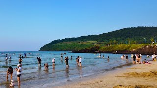 Beautiful Jeju Island  Hamdeok Beach Walk  South Korea 4K [upl. by Else]