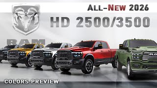 2026 RAM 2500 amp 3500  New Heavy Duty Trucks with 2025 MY Facelift [upl. by Ellekcim]