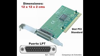 TPP01 Tarjeta PCI con 1 puerto Paralelo LPT COMPUTOYS ML [upl. by Adlanor86]