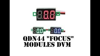 Cyrob  QDN44 quotFocusquot petits modules voltmètre [upl. by Niajneb]