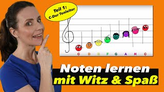 Spielend Noten lernen  Für Kinder leicht erklärt  Online Musikunterricht mit den NOTENSCHNUTZIES [upl. by Alywt]