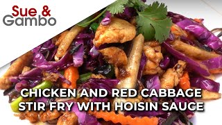 Chicken and Red Cabbage Stir Fry with Hoisin Sauce [upl. by Arline]