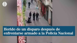 Herido de un disparo después de enfrentarse armado a una patrulla de la Policía Nacional [upl. by Rist238]