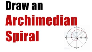 Draw An ARCHIMEDIAN SPRIAL in EASY STEPS Engineering Curves  Engineering Drawing [upl. by Imojean]