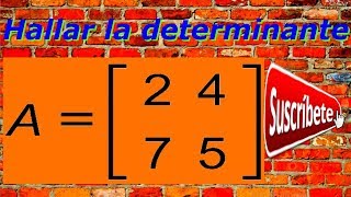 Determinante de una matriz de 2x2 [upl. by Nahtonoj]