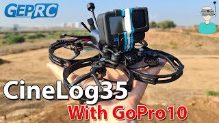 Can It Handle A Full Size GoPro Geprc CineLog 35 Flight Footage [upl. by Candide787]