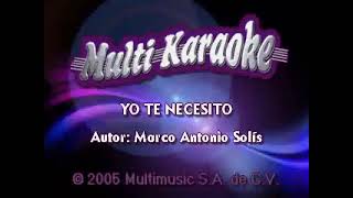 YO TE NECESITO KARAOKE LOS BUKIS [upl. by Farleigh]