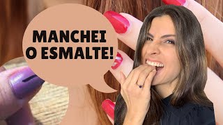 Como tirar mancha de caneta do esmalte simples e fácil  Por Dona Perfeitinha [upl. by Yehtomit]