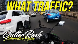 Escaping Melbourne CBDs Peak Hour On A Motorcycle  Ninja 400 Motovlog [upl. by Ciprian]