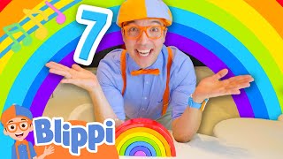 Count the Colors in the Rainbow in Blippis BRAND NEW Numbers Song  Kids Educational Counting Songs [upl. by Juster]