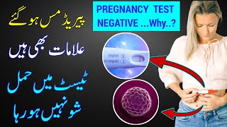 Why Pregnancy Test is Negative Negative Pregnancy Test But No Period Pregnancy Symptoms hcg test [upl. by Terle]