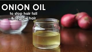 Homemade onion serum for hair growth and to stop Hair fall  Onion serum for hair  Onion hair oil [upl. by Lenna]