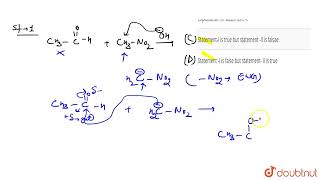 STATEMENT I  Acetaldehyde react with nitromethane in presence of dil  NaOH to give 1 nitro [upl. by Trakas]