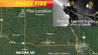 BREAKING NEWS Saturday Evening Fire In Inkster ND [upl. by Holbrook]