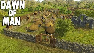 DAWN OF MAN Ep 12  BEST DEFENSE amp GUARD TOWERS  Prehistoric City Building Survival Gameplay [upl. by Derraj]