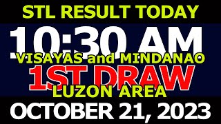 Stl Result Today 1030 am draw October 21 2023 Saturday Live Luzon Visayas and Mindanao [upl. by Lukey311]