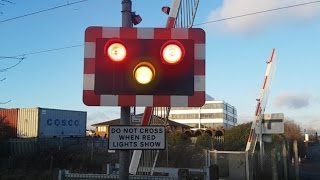 Rare Request Crossing at Manor Way Level Crossing London [upl. by Htide748]