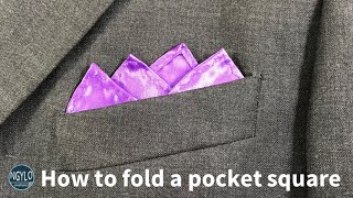 How to fold a pocket square  Four point [upl. by Blackman]