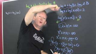 Solving logarithmic equations 3 examples [upl. by Cuhp]