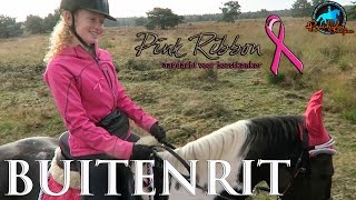 Vlog Buitenrit Pink Ribbon Enjoy the Ride  Paard en paardrijden [upl. by Nimar966]