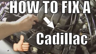 How to remove the starter intake intake gasket rough idle on a cadillac [upl. by Ebenezer660]