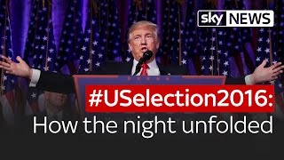 USelection2016 How the night unfolded and Donald Trump won [upl. by Aile]