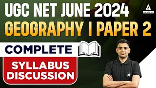 UGC NET Syllabus 2024  UGC NET Geography Syllabus 2024 [upl. by Enneicul]