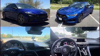 Acura Tlx Type S Vs Hyundai Elantra N [upl. by Aerdnaxela]