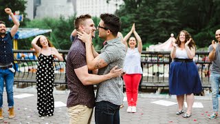 Most AMAZING Flash Mob Proposal Broadway Boyfriends Chris Rice amp Clay Thomson [upl. by Eecyaj42]