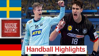 Sweden Vs Germany Handball Highlights International friendly game 2024 [upl. by Nema98]