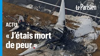 « Cest un miracle »  des rescapés de la collision davion au Japon témoignent [upl. by Osner]