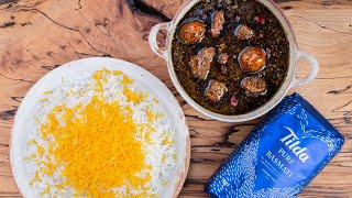 Chef Hami Sharafi cooks Ghormeh Sabzi with Tilda Pure Basmati [upl. by Vudimir]