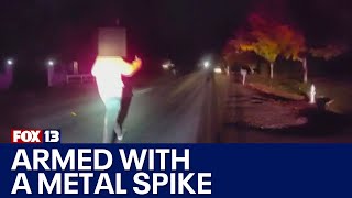 Teen armed with metal spike arrested in WA VIDEO [upl. by Ethban]