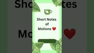 Class 9 Short notes on Motion ♥️ viralvideo cbse ncert [upl. by Zemaj]