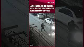 Lawrence Bishnoi  On CCTV Lawrence Bishnoi Gangs Rival Fires 8 Times At Delhi Businessmans House [upl. by Burleigh]