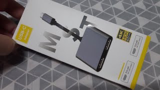 Adaptador Usb C Para Hdmi Dois Monitores 4k [upl. by Arihsay]