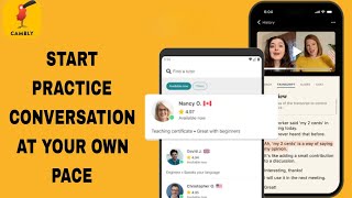 How To Start Practice Conversation At Your Own Pace On Cambly App [upl. by Esorylime]