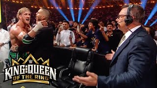 Michael Cole calls Logan Paul a loser King and Queen of the Ring 2024 highlights [upl. by Notned]