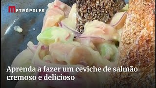 Aprenda a fazer um ceviche de salmão cremoso [upl. by Bab]