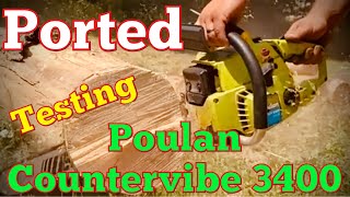 Ported Poulan Countervibe 3400 Chainsaw Test And Tune Built By dubbssawshop [upl. by Copp]