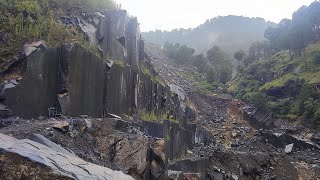 Granite Mining Process Part 1Black Granite [upl. by Ingham]