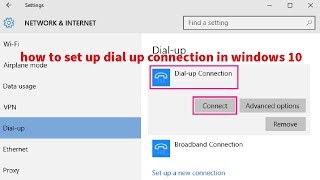 how to create dial up connection in windows 10  dial up internet [upl. by Bully]