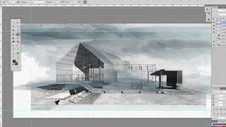 Architecture sketch watercolor effects photoshop [upl. by Amer83]