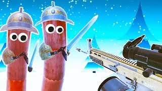 CHRISTMAS COLOSSEUM HOT DOG BATTLE  Hot Dogs Horseshoes and Hand Grenades Gameplay  VR [upl. by Ynnek]