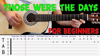 THOSE WERE THE DAYS  Easy guitar melody lesson for beginners with tabs  Mary Hopkin [upl. by Locklin]