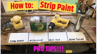 How to Strip paint like a Pro  4 different ways to strip paint off of wood [upl. by Nilra]