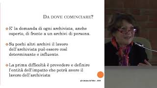 L’ARCHIVIO COSTRUITO  10 Caterina Del Vivo già Archivio Vieusseux [upl. by Las41]