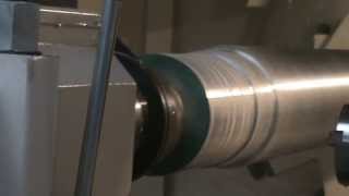 Turning a train axle [upl. by Jaehne]