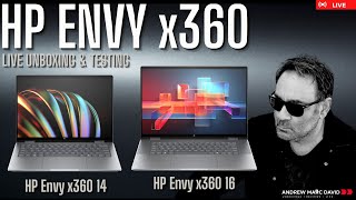 2024 HP Envy x360 14 amp 16  Live Unboxing amp Testing [upl. by Elvin889]